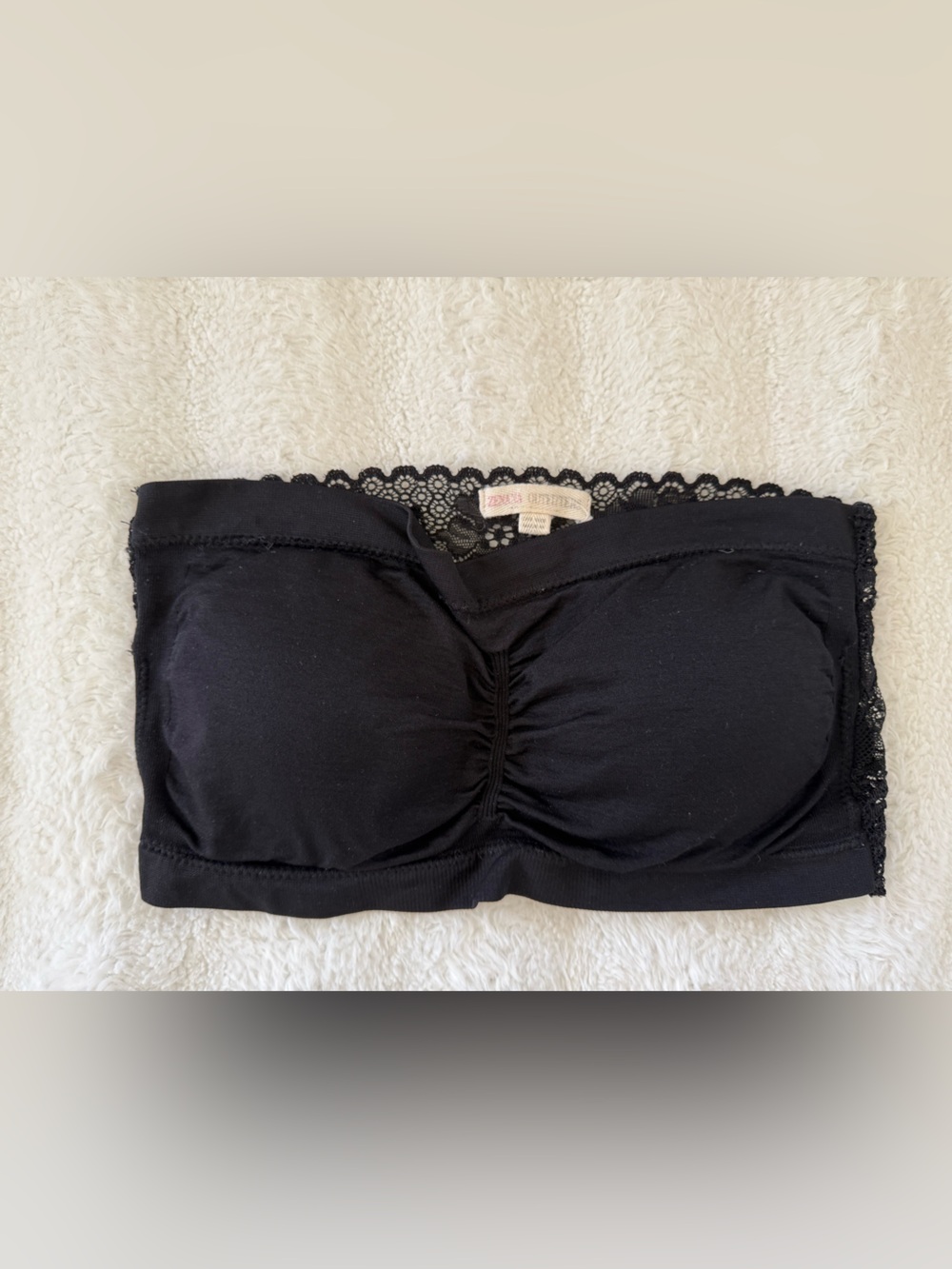 Zenana Outfitters Black Lace Bandeau Bralette